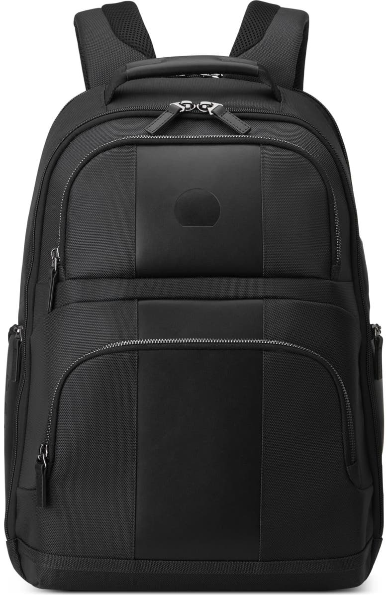 Delsey Paris Wagram Laptop Travel Backpack with 15.6" Laptop Sleeve, Main, color, Black