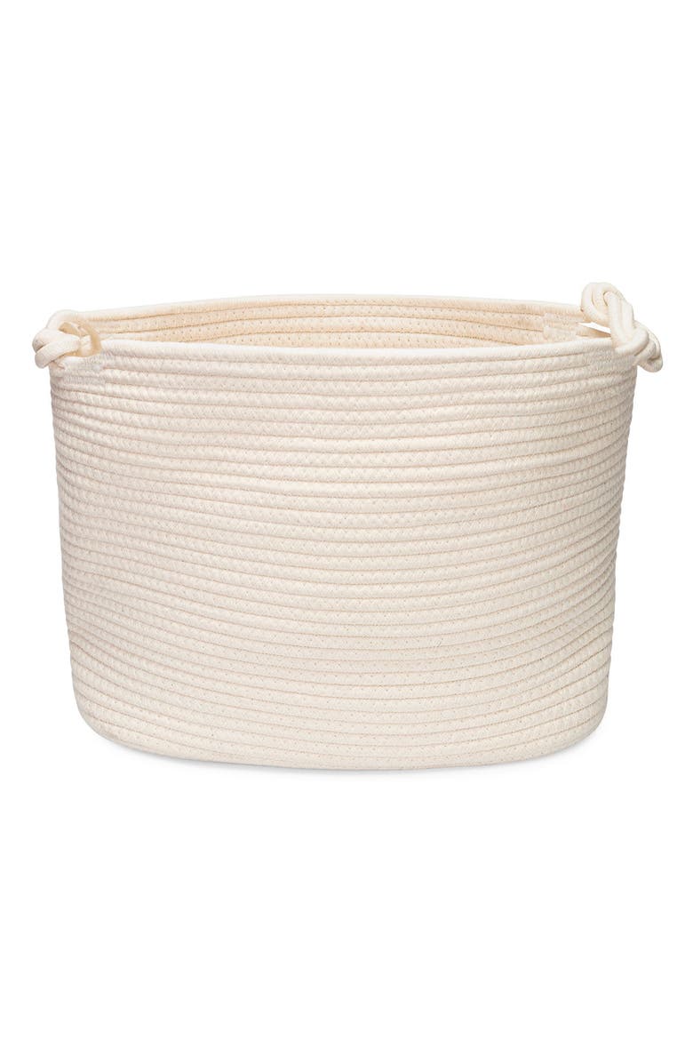 Rope Cube Storage Basket, Main, color, White