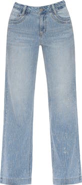 Bayeas Rhinestone Wide Leg Jeans