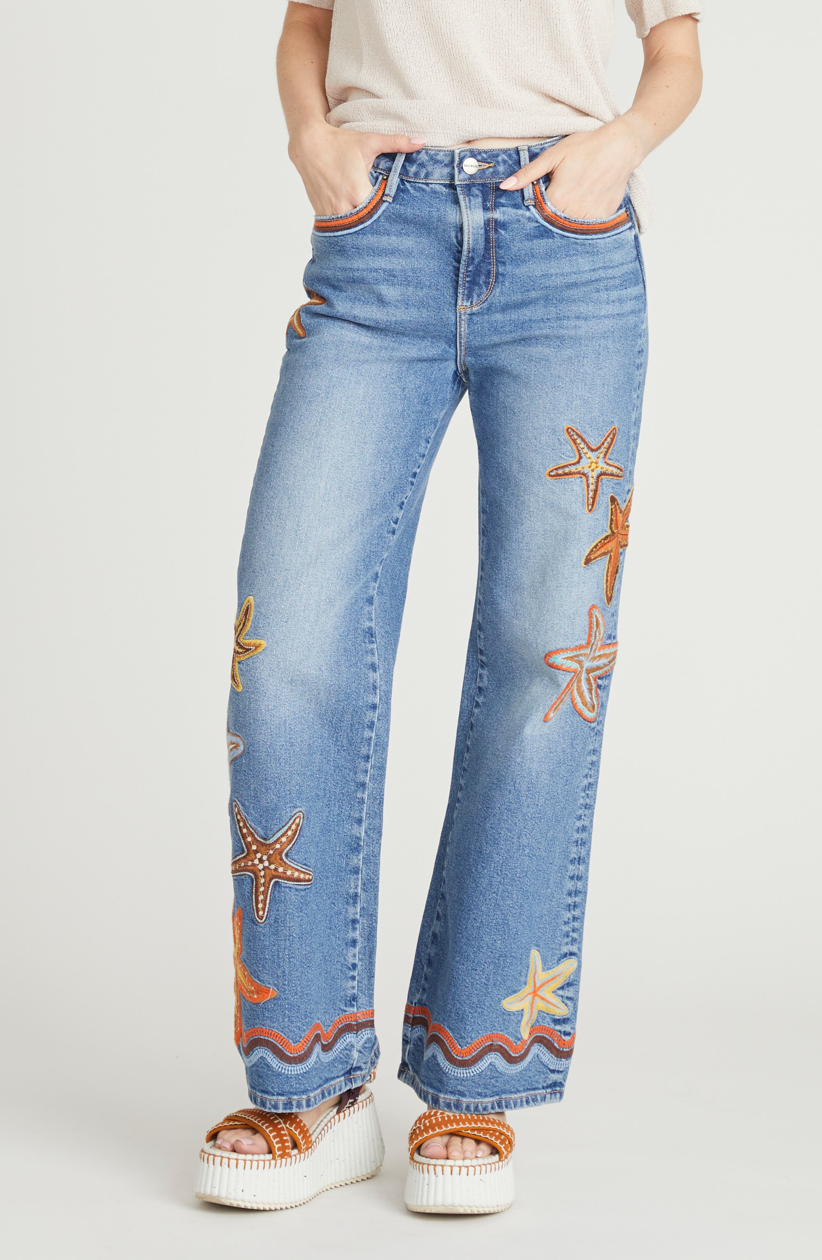 Charlee x Seaside Stars Wide Leg Jeans
