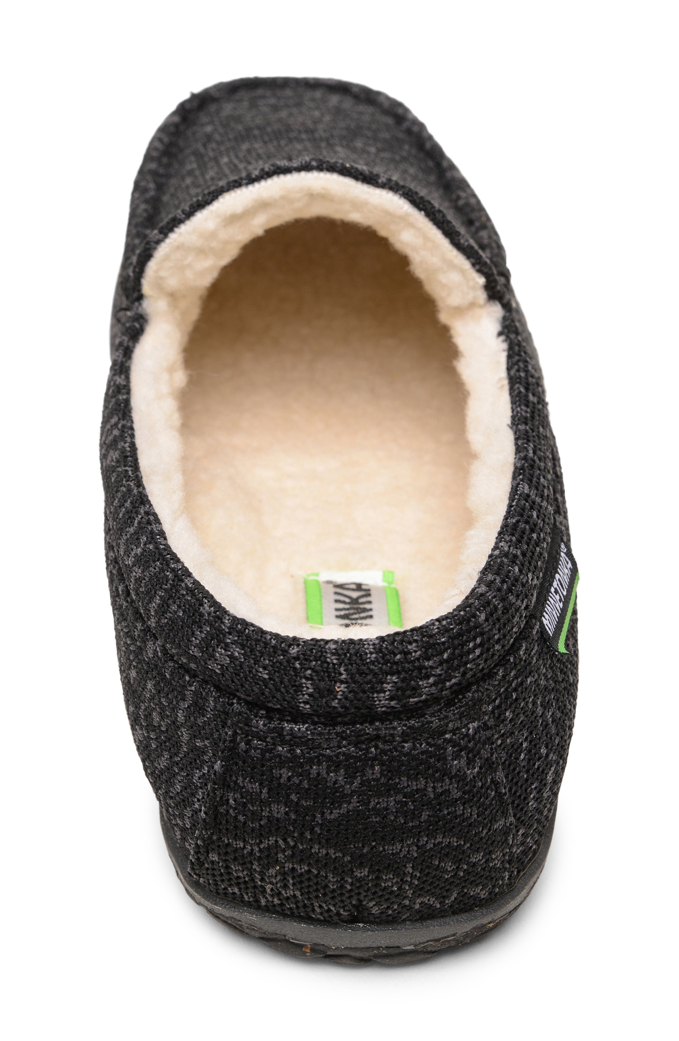 Minnetonka Elm Slipper, Alternate, color, Black