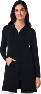 Coolibar Women's Cabana Long Zip-Up Hoodie, UPF 50+ Sun Protection