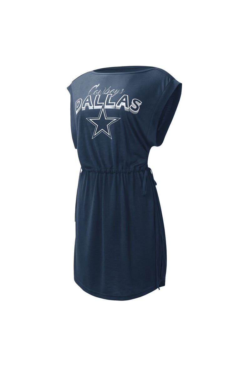 Women's G-III Sports by Carl Banks Navy Dallas Cowboys G.O.A.T. Swimsuit Cover-Up, Alternate, color, Navy