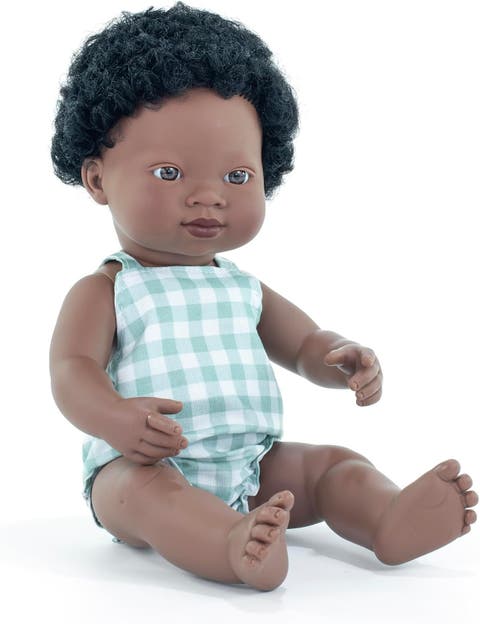 My Friends and Me Collection African Baby Boy Doll with Black Hair - 15"
