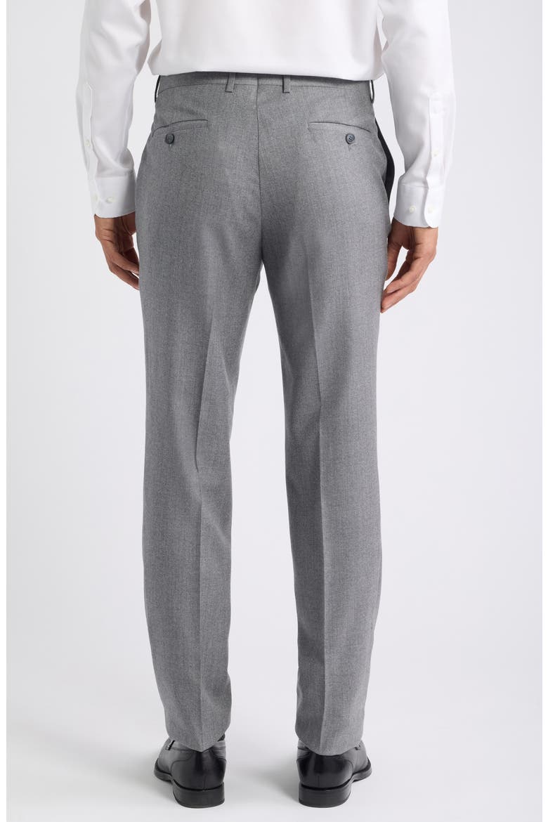 Harker Flat Front Wool & Cashmere Trousers, Alternate, color, LIGHT GREY