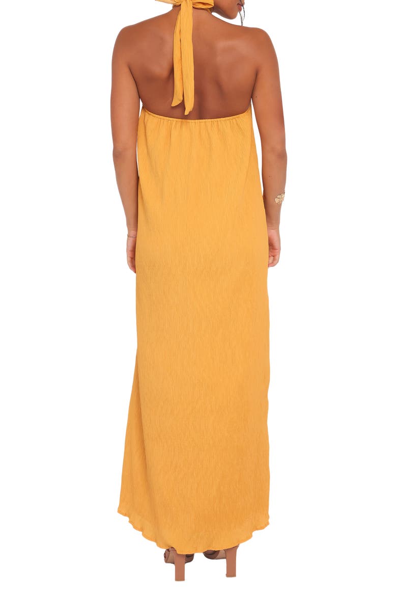 Theophania Halter Maxi Dress, Alternate, color, MANGO