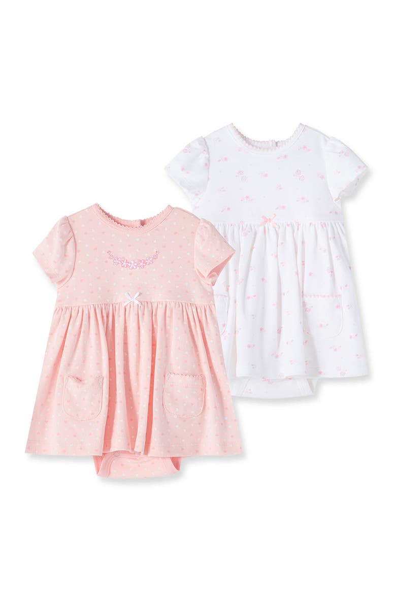 Little Me Garden 2-Piece Dress Bodysuit Set, Main, color, 