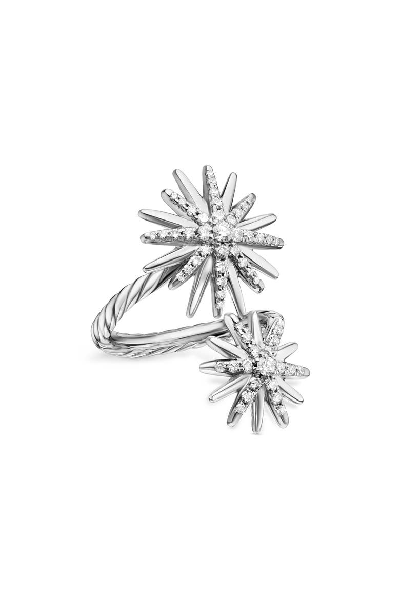 Starburst Bypass Ring, Alternate, color, STERLING SILVER