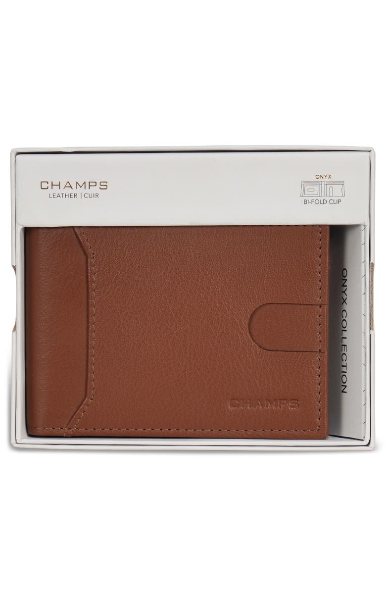 CHAMPS Onyx Bifold Wallet with Money Clip, Alternate, color, Brown