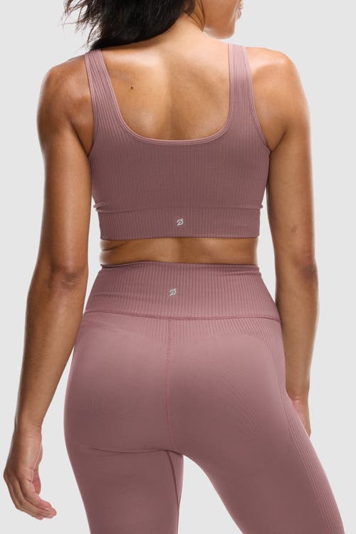 Peloton Seamless Square Neck Bra In Rose Taupe