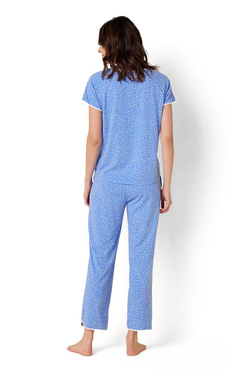 The Cat's Pajamas Pima Knit Short Sleeved Simple Set Stripes Dots, Alternate, color, Confetti Dot Provence