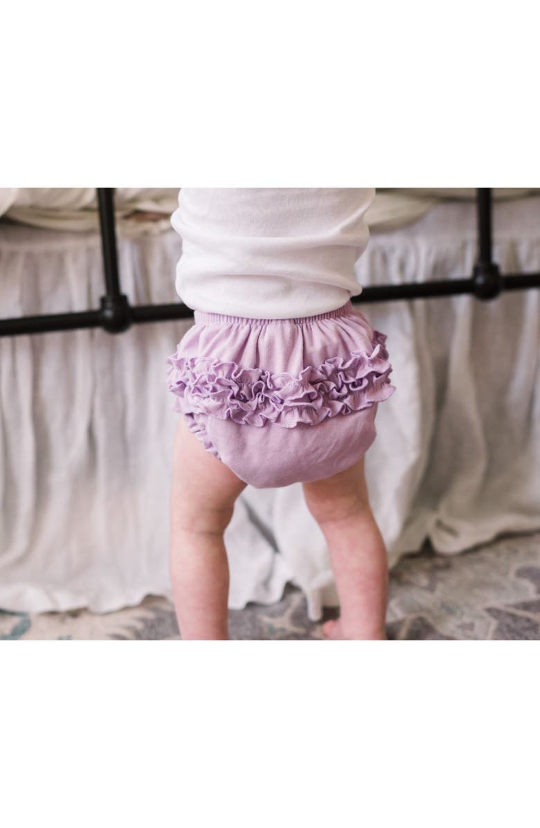 City Threads USA-Made Soft Cotton Ruffle Diaper Cover, Alternate, color, Black