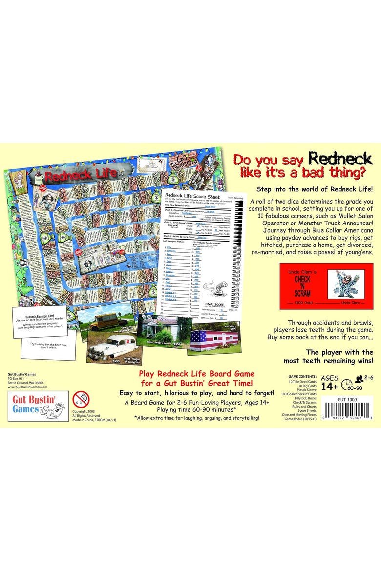Redneck Life Board Game, Alternate, color, Multicolored