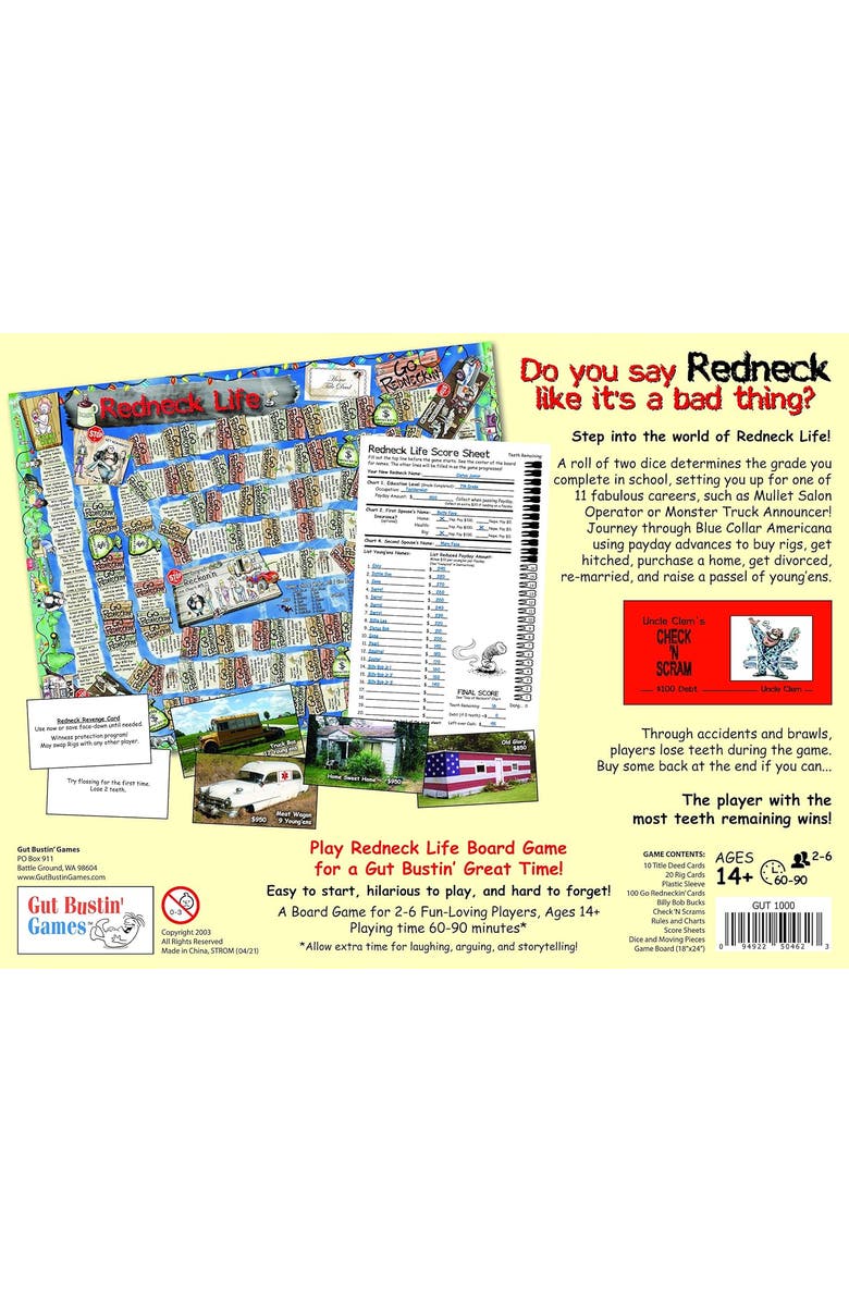 Gut Bustin' Games Redneck Life Board Game, Alternate, color, Multicolored