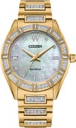 Citizen Crystal Mother of Pearl Dial Bracelet Watch, 34mm