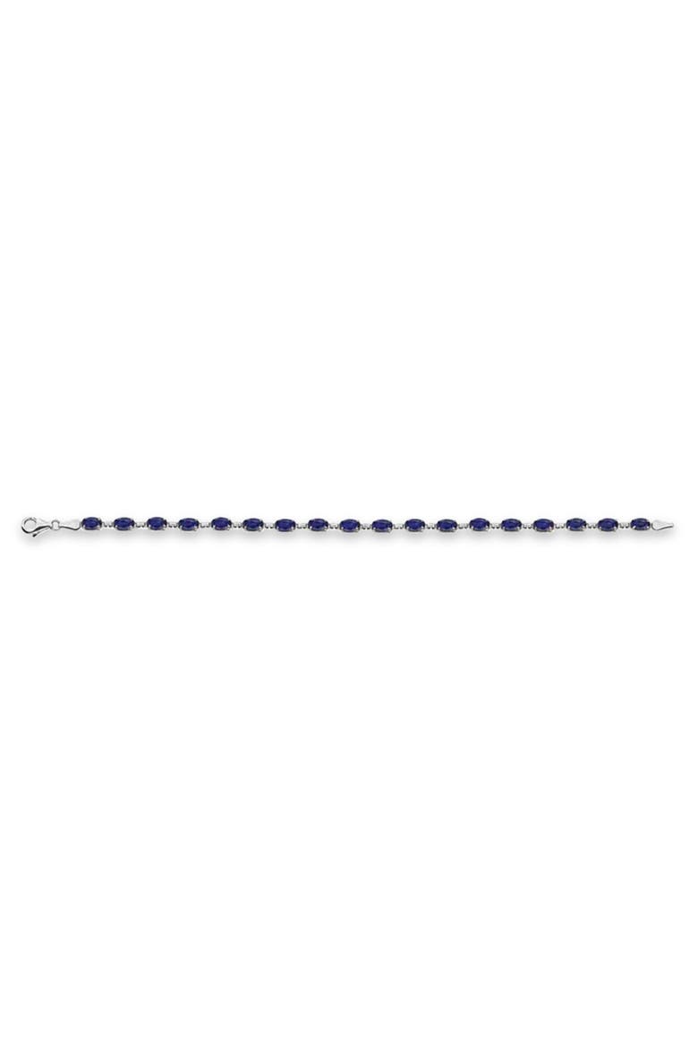 Lab  Blue Sapphire Bracelet 14K, Alternate, color, 0.56ct/White Gold