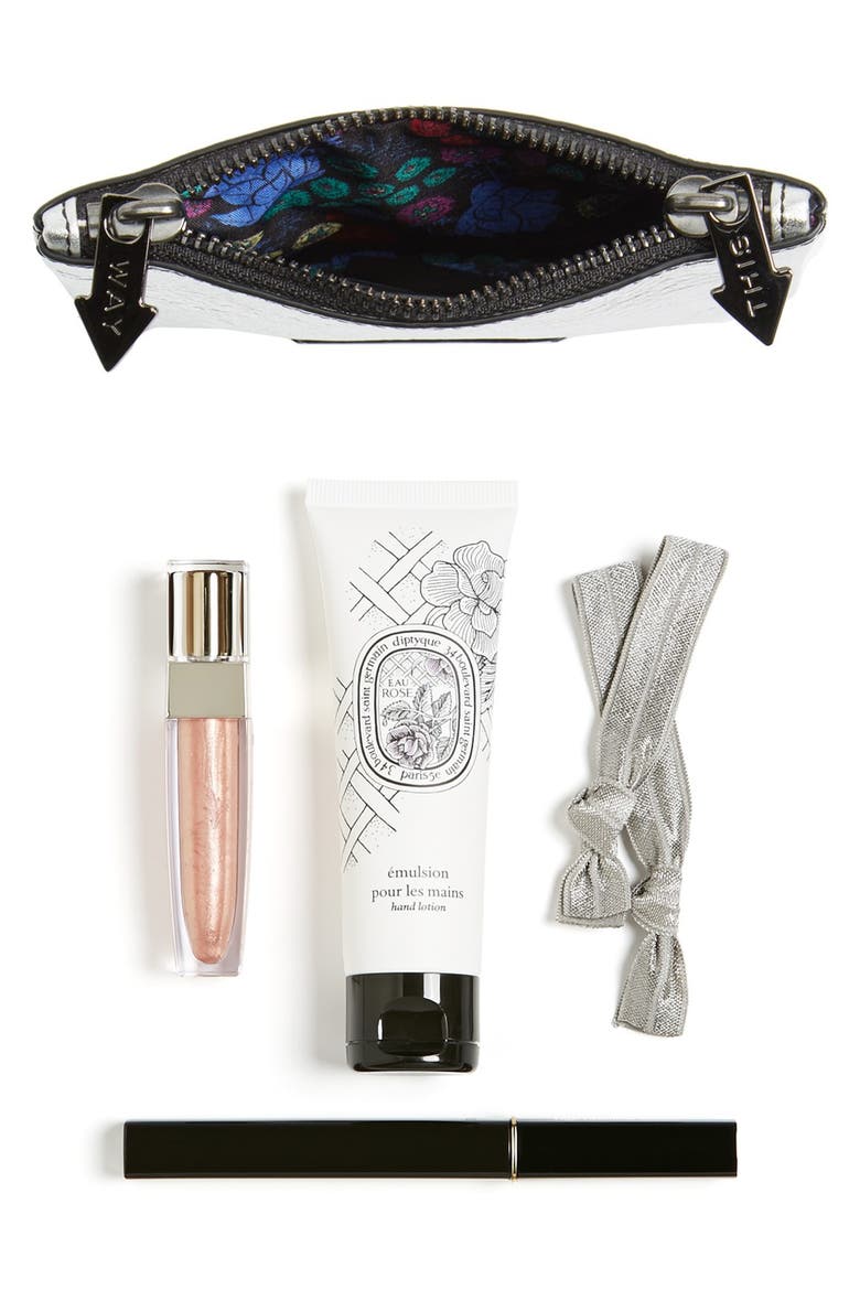 MARC BY MARC JACOBS x Disney® 'Alice in Wonderland' Pouch, Alternate, color, SILVER