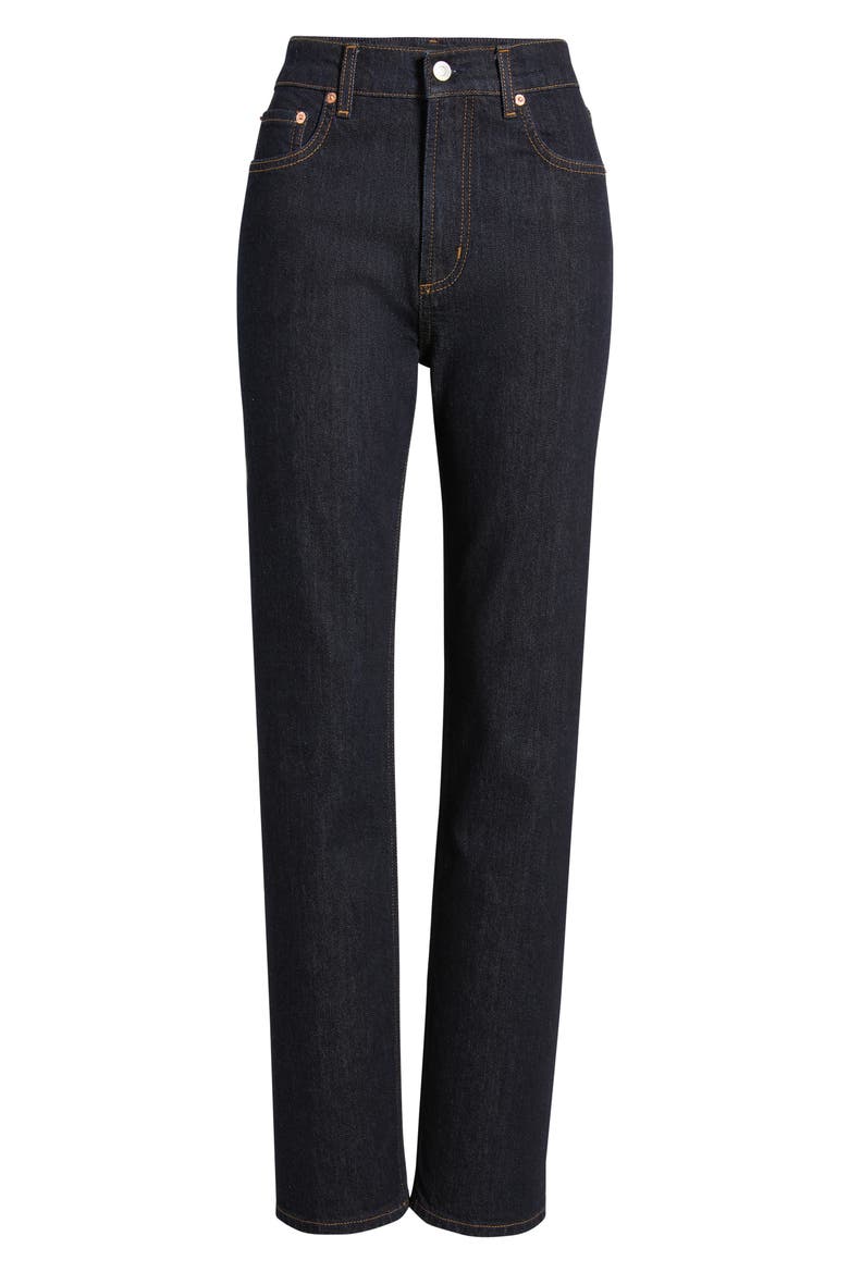 Topanga High Waist Straight Leg Jeans, Alternate, color, MIDNIGHT BLUE