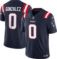 Nike Men's Nike Christian Gonzalez Navy New England Patriots Team Vapor F.U.S.E. Stitched Limited Jersey