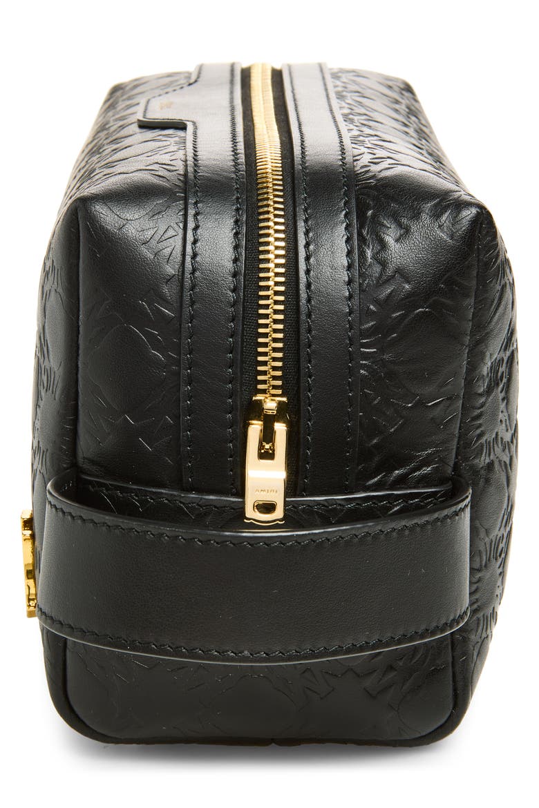 MA Quad Leather Dopp Kit, Alternate, color, BLACK