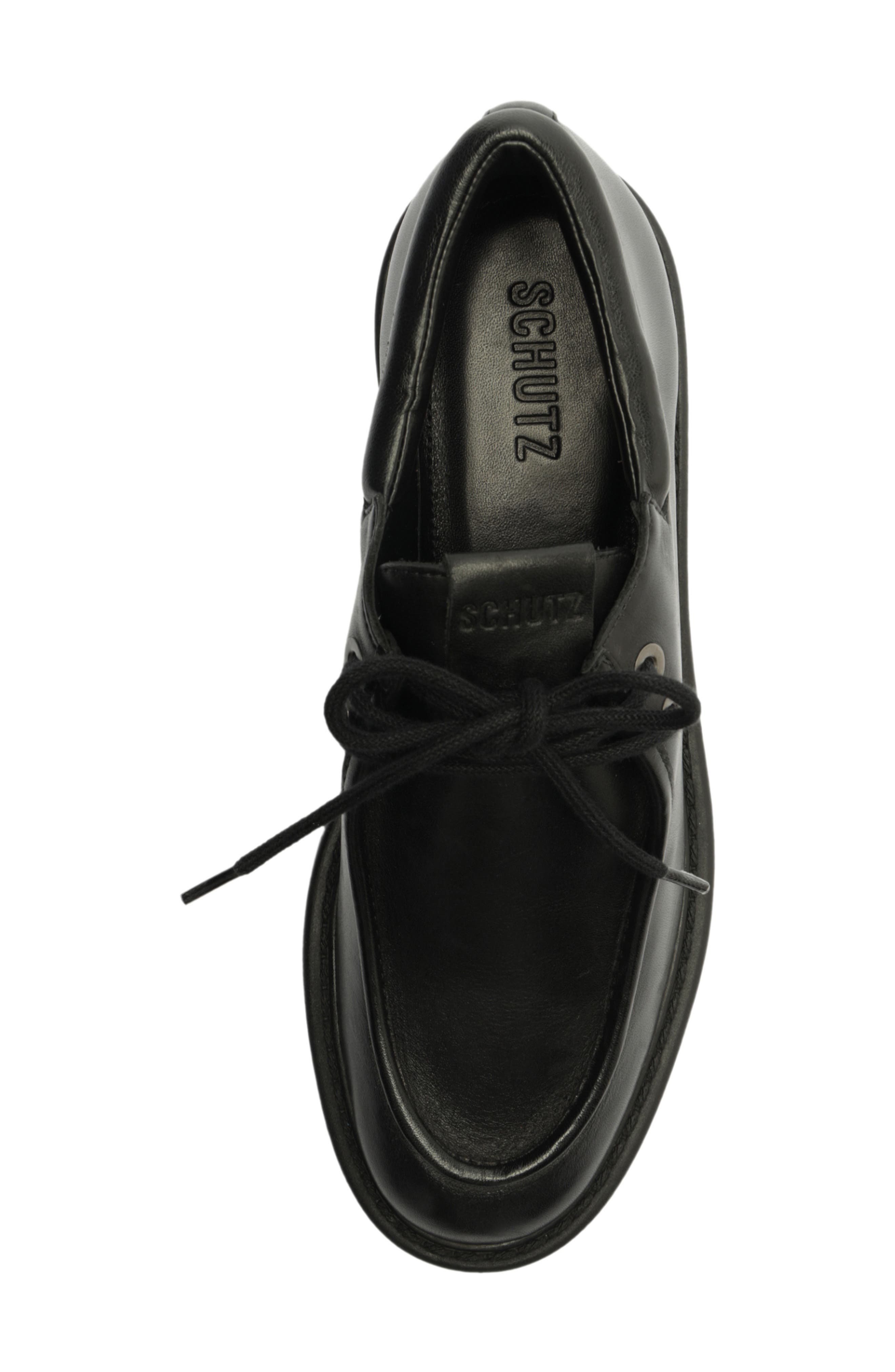 Schutz Cia Platform Loafer, Alternate, color, Black