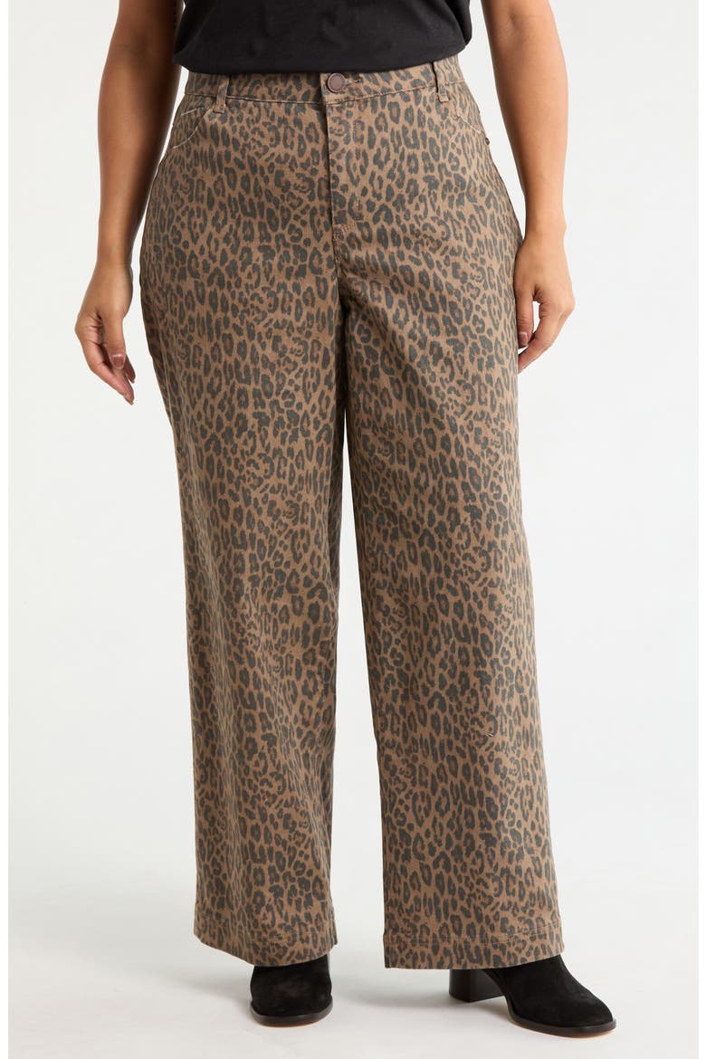 Gracie Skyrise Double Side Seam High Waist Wide Leg Jeans, Main, color, MOCHA BLACK MULTI