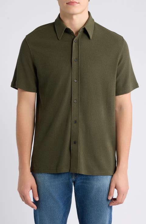 Short Sleeve Waffle Knit Shirt