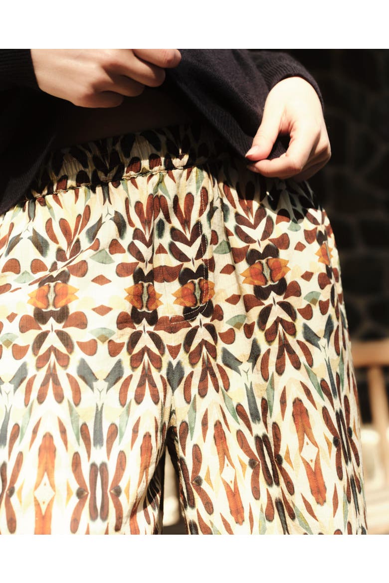 Mia Wide-Leg Cotton Pant, Alternate, color, Kaleidoscope Print