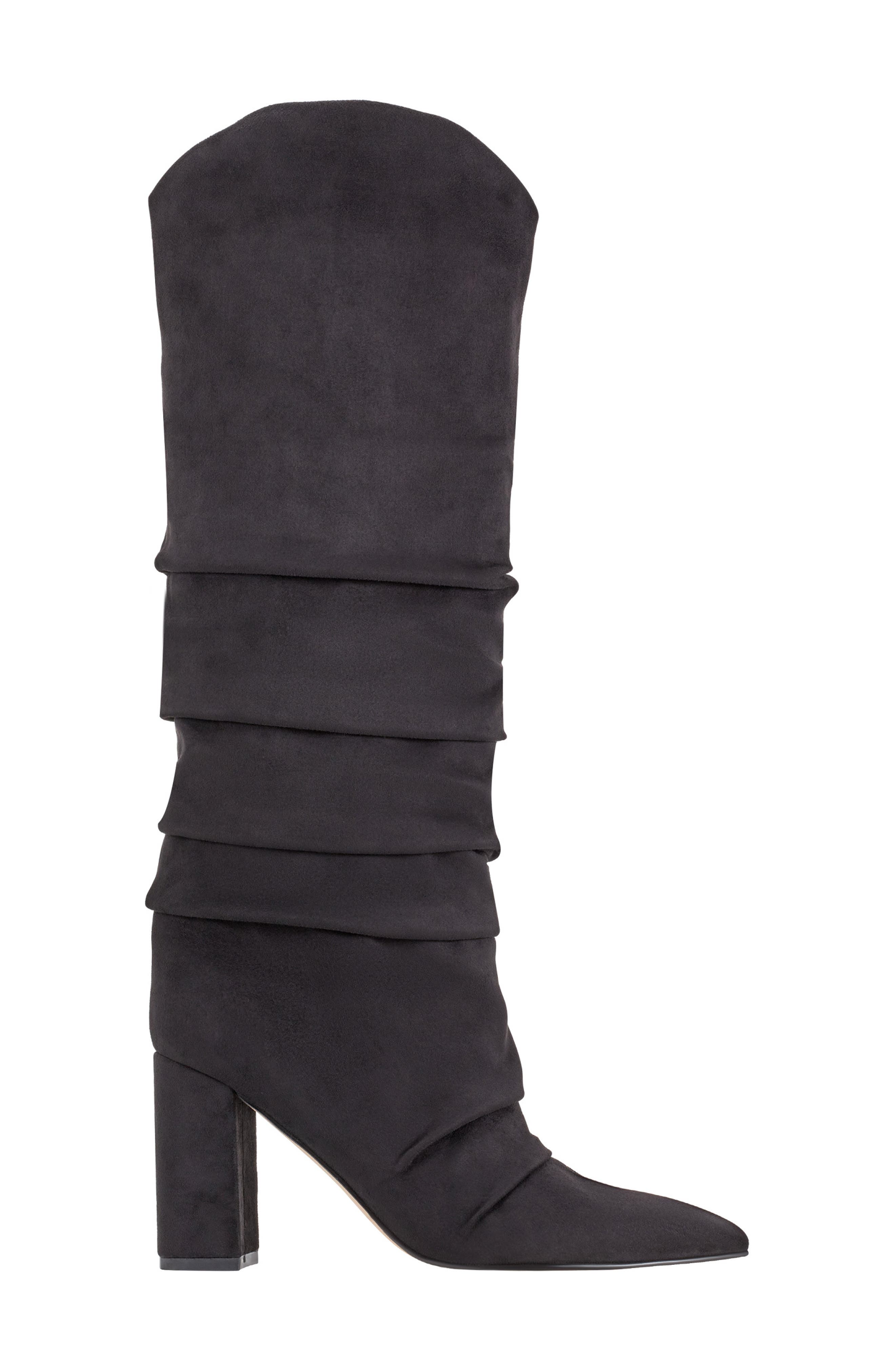 Marc Fisher Pointed Toe Knee High Boot, Alternate, color, Black