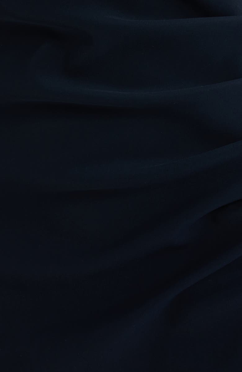 Chiara Boni La Petite Robe Wiesa Faux Pearl Detail Long Sleeve Gown, Alternate, color, Dark Midnight