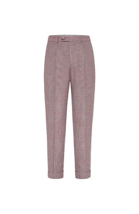 Wool, cashmere and silk trousers