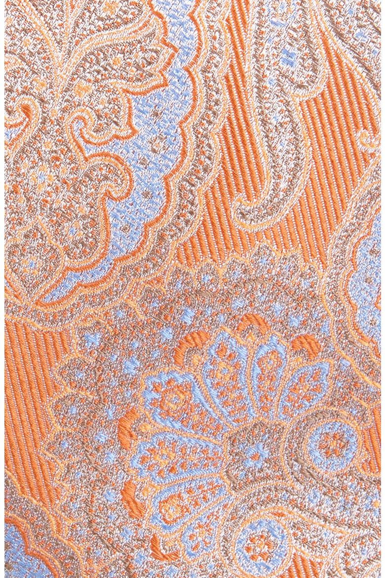 Paisley Silk Tie, Alternate, color, ORANGE