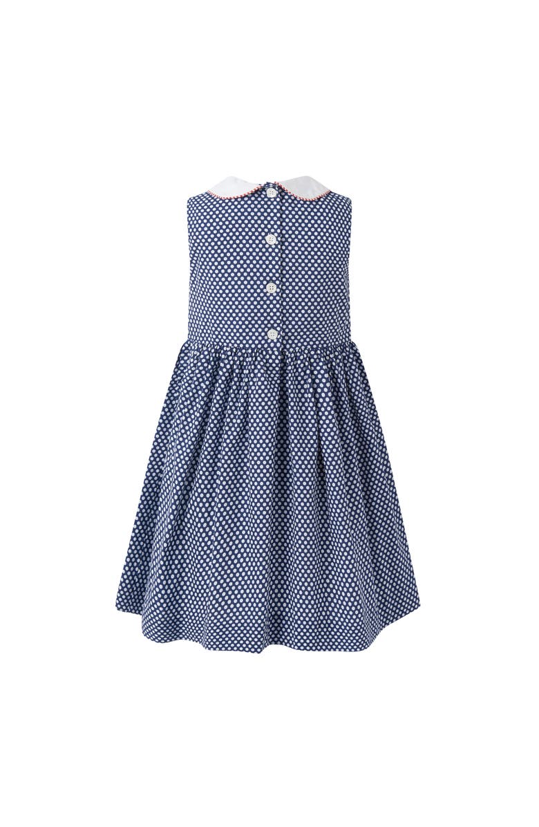 Rachel Riley Anchor Smocked Dress, Alternate, color, Navy