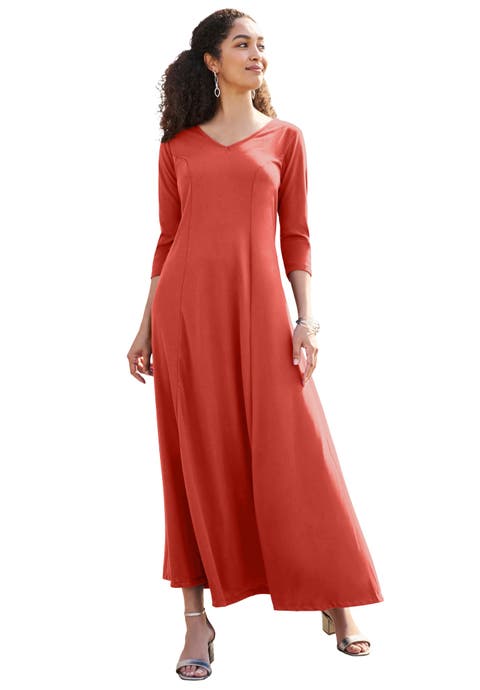 Double V Maxi Dress
