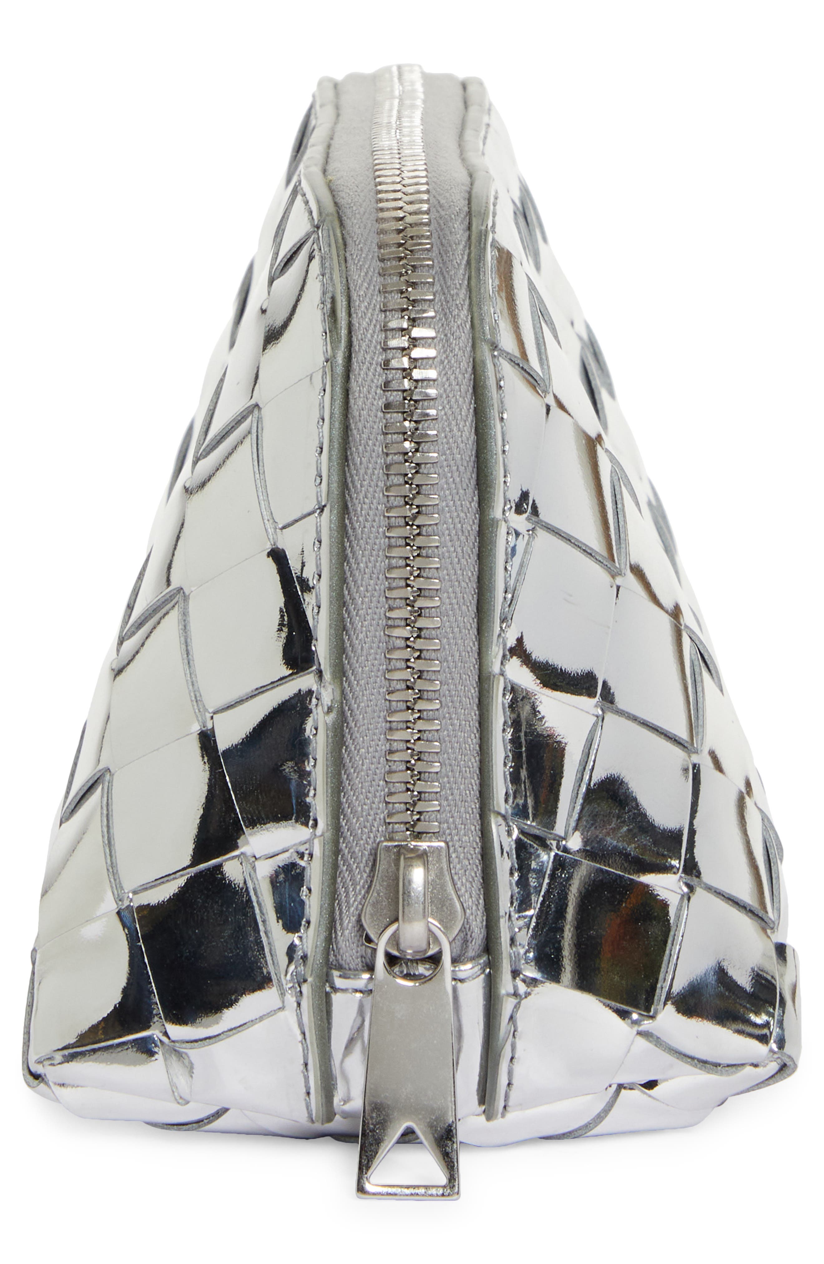 Bottega Veneta Intrecciato Mirror Small Leather Pouch, Alternate, color, 