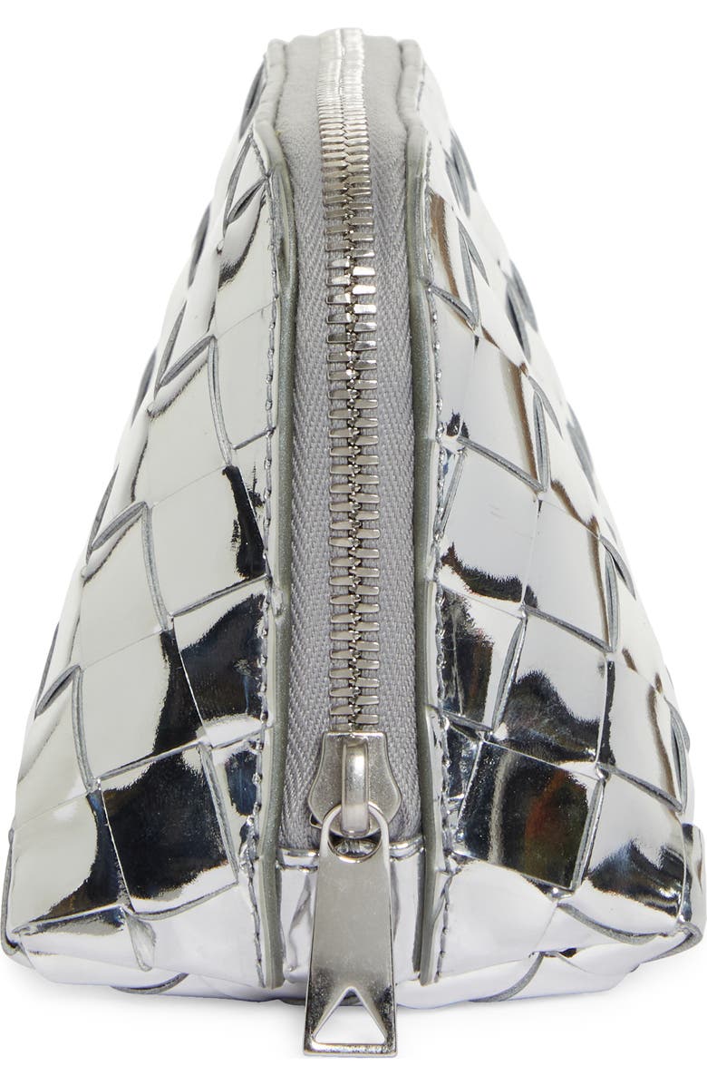 Bottega Veneta Intrecciato Mirror Small Leather Pouch, Alternate, color,