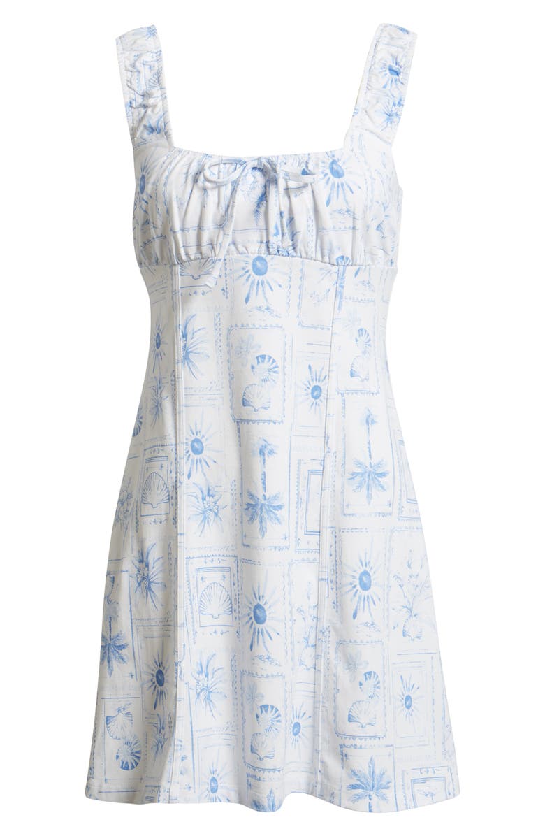 BP. Floral Stretch Cotton Minidress, Main, color, 