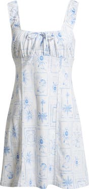 BP. Floral Stretch Cotton Minidress