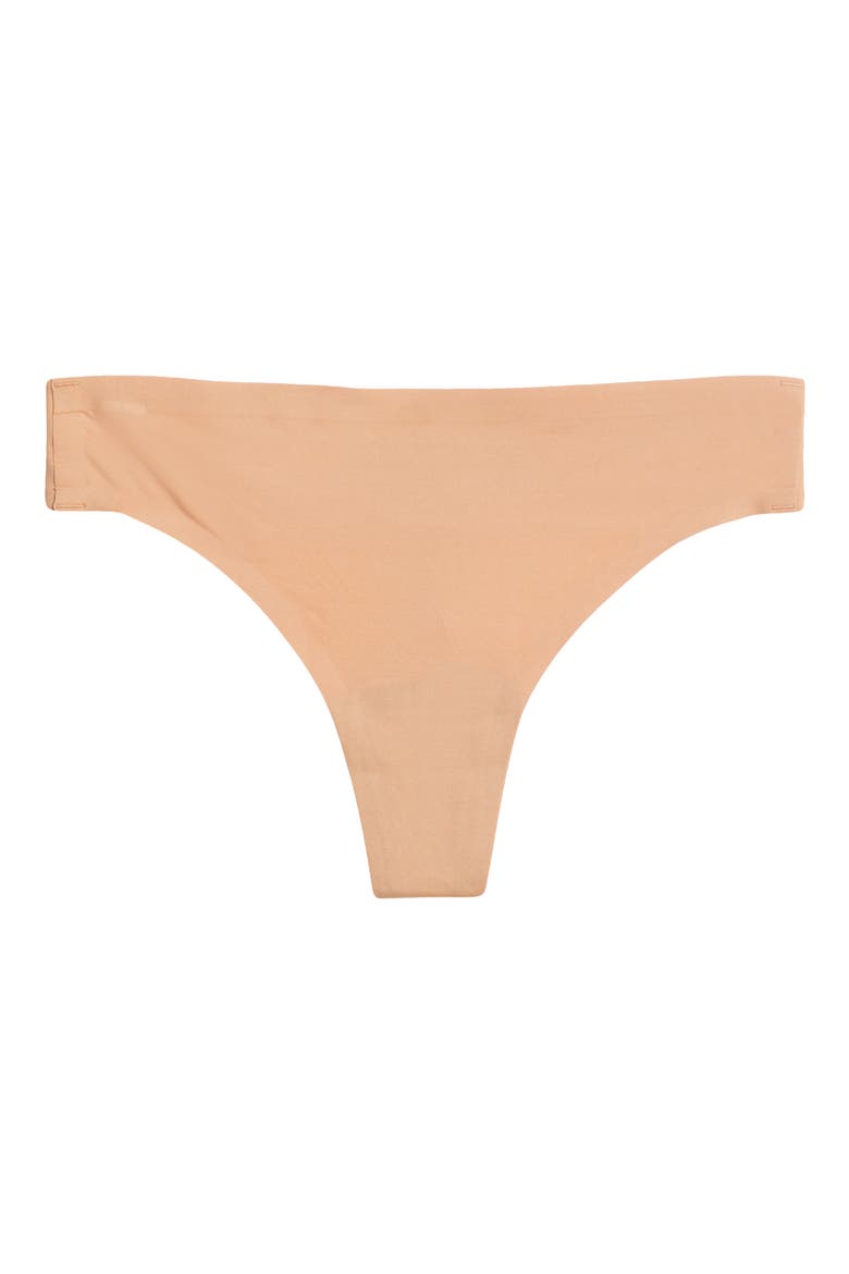 Period & Leakproof Light Absorbency Seamless Thong, Alternate, color, SMOOTH TERRACOTTA