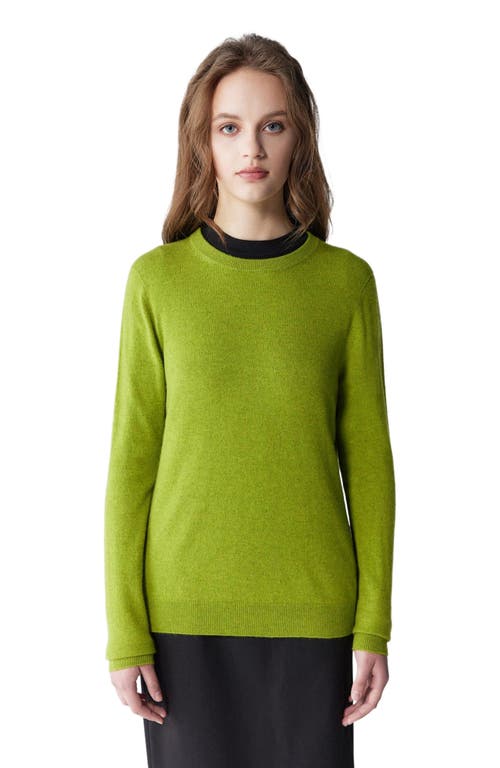 Gobi Mongolian Cashmere Crew Neck Sweater In Green