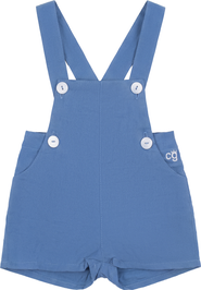 Charlotte & George Contrast Trim Cotton Sleeveless Overall