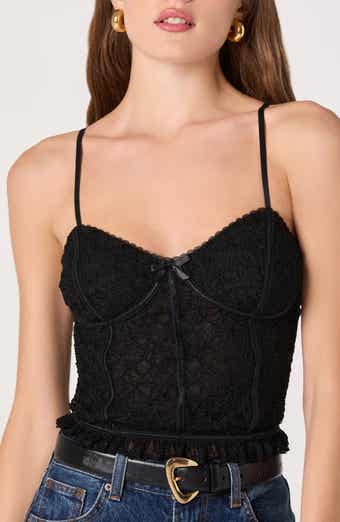 ASTR the Label Lace Bustier Crop Camisole