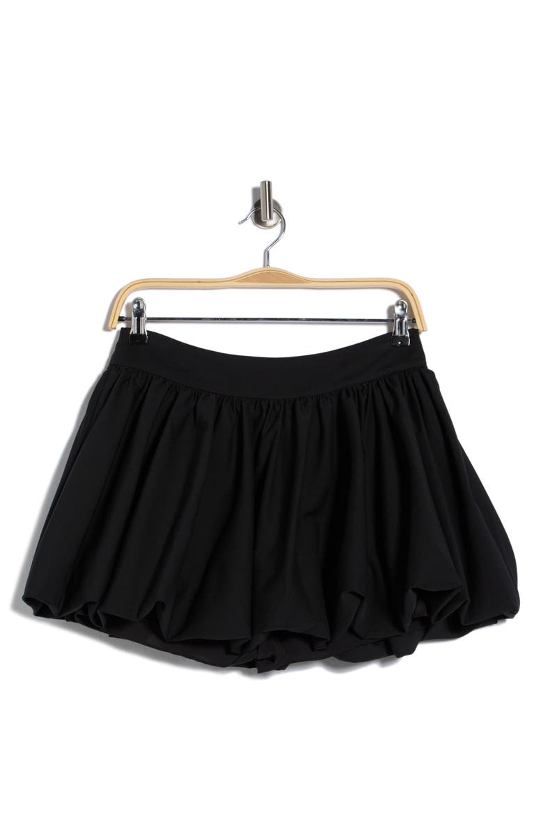 Alice + Olivia Agnes Bubble Hem Skirt, Main, color, Black