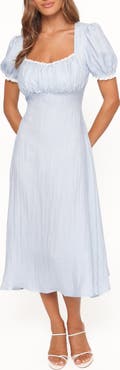 Petal & Pup Francine Floral Puff Sleeve Midi Dress