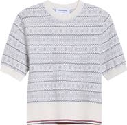 Thom Browne Snowflake Fair Isle Jersey T-Shirt