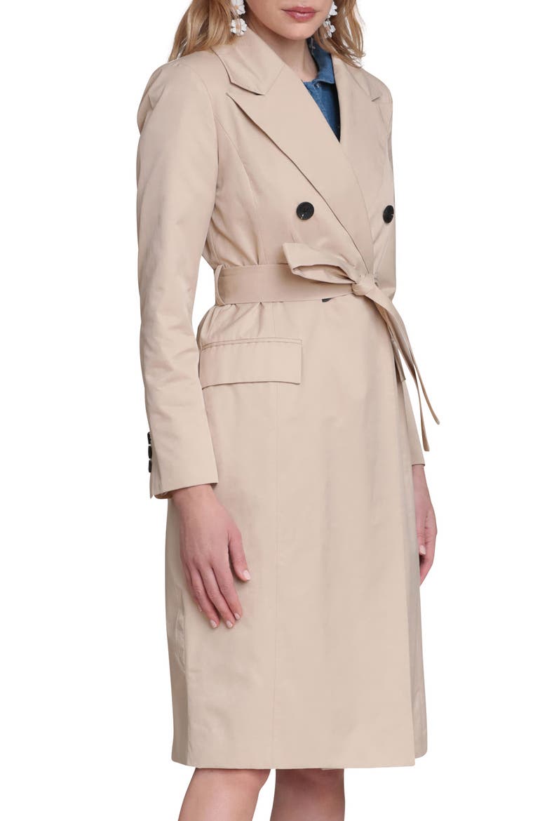 Water Resistant Double Breasted Trench Coat, Alternate, color, SANDY TAN