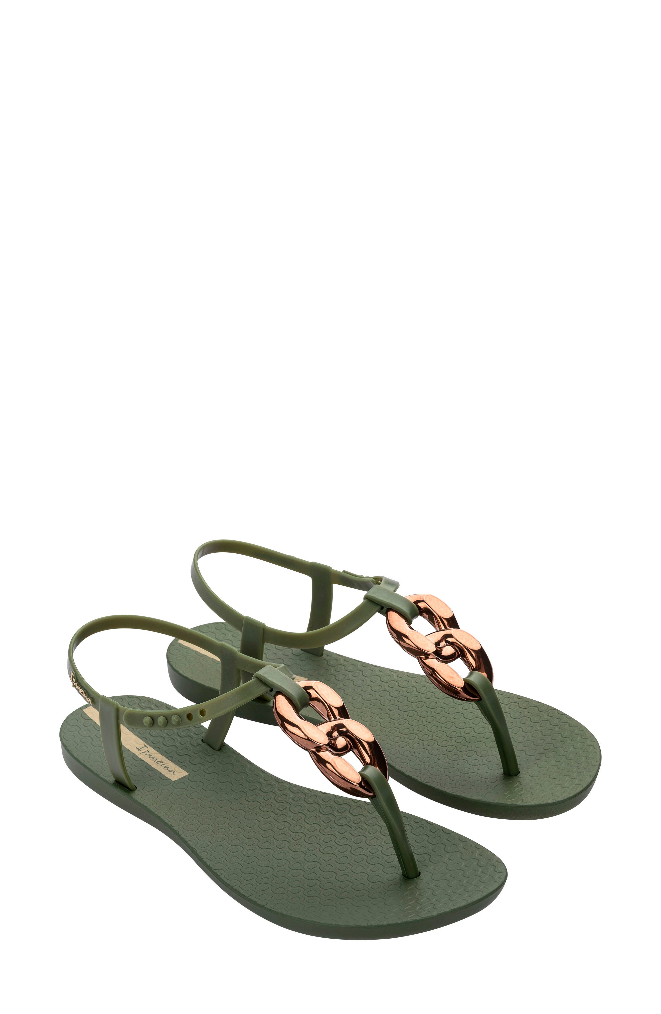 Ipanema Class Connect II Ring Sandal, Alternate, color, Green/ Bronze
