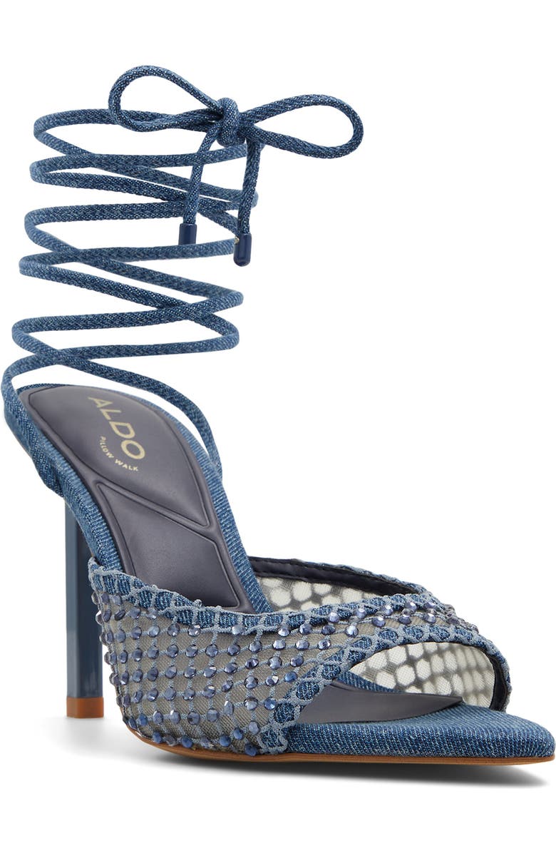 ALDO Jessamine Ankle Wrap Pointed Toe Sandal, Main, color,