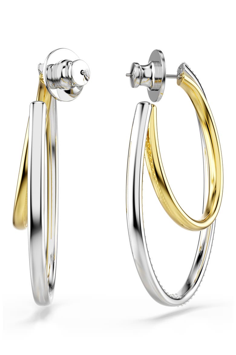 Hyperbole Hoop Earrings, Alternate, color, SILVER