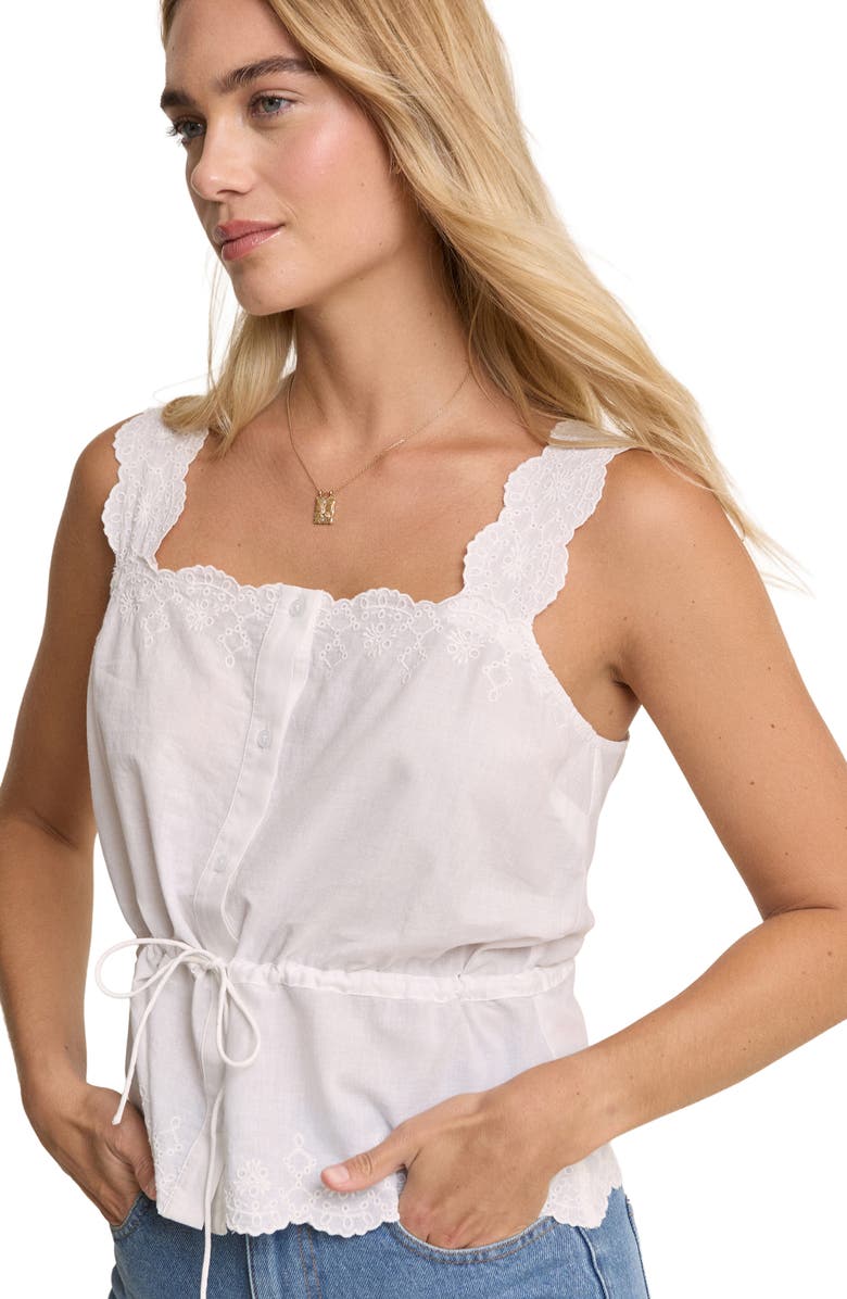 Nobody's Child Elena Cotton Eyelet Top, Alternate, color, White